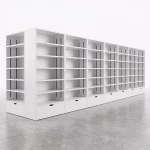 Premium Verkaufsregal Weiß mit Schublade | Ladenregal MDF