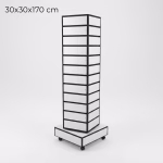 Drehbarer Lamellenwand-Turm Weiß Premium Mittelraumgondel für Ladenbau – Bild 3