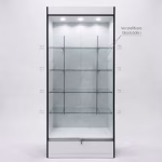 Glasvitrine mit LED und Schiebetüren Premium Ladenbau