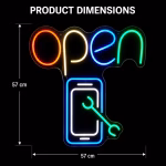 LED Handyreparatur Leuchtschild Open Schaufensterwerbung – Bild 3