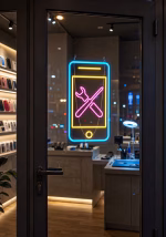 LED Handyreparatur Leuchtschild Schaufensterwerbung – Bild 2