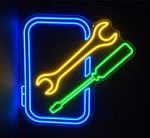 LED Handyreparatur Leuchtschild