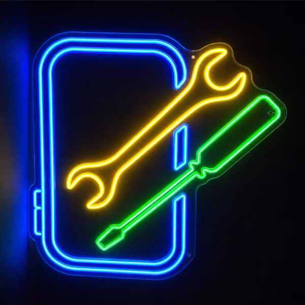 LED Handyreparatur Leuchtschild