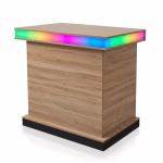 Premium Empfangstresen mit LED Weiß und Holz Ladenbau – Bild 2