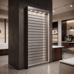 Premium Lamellenregal mit LED Handyladen Einrichtung für Ladenbau – Bild 7
