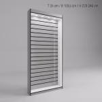 Premium Lamellenregal mit LED Handyladen Einrichtung für Ladenbau – Bild 2