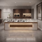 Verkaufstresen mit Glasvitrine und LED Front Premium für Ladenbau – Bild 5