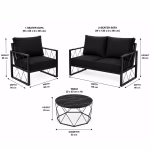 Premium Wartezimmer Lounge-Set 3-teilig | B2B Empfangsmöbel – Bild 2