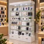 Glasvitrine mit 3 Schubladen