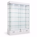 Glasvitrine mit 3 Schubladen