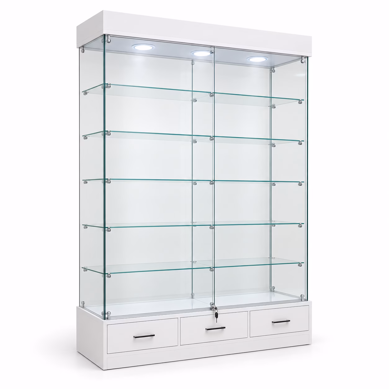 Glasvitrine mit 3 Schubladen (4) Glasvitrine mit 3 Schubladen