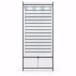 Lamellenvitrine mit Glasschiebetüren & LED 240 x 103,6 cm – Bild 2