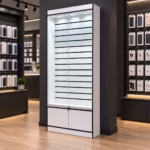 Lamellenvitrine mit Glasschiebetüren & LED 240 x 103,6 cm – Bild 4