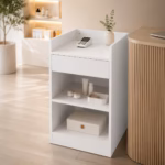 Verkaufstresen mit Schublade 50x50 cm | Weiß – Bild 3